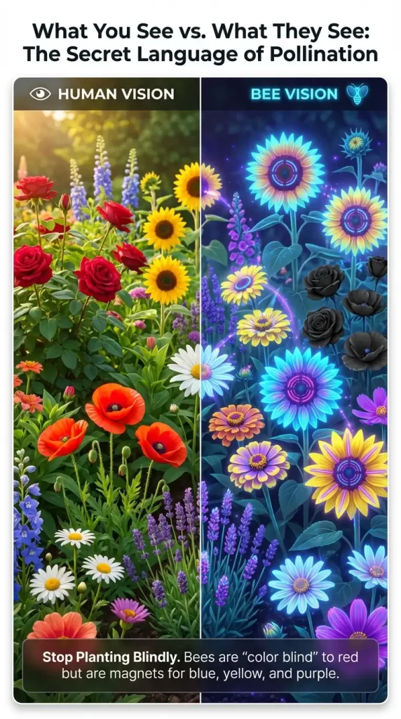 Human vision vs bee vision a comparison