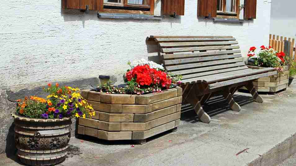 wooden planters for growing plants