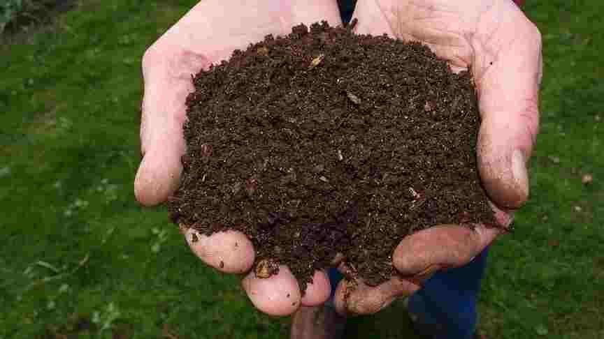 mix microbes into compost