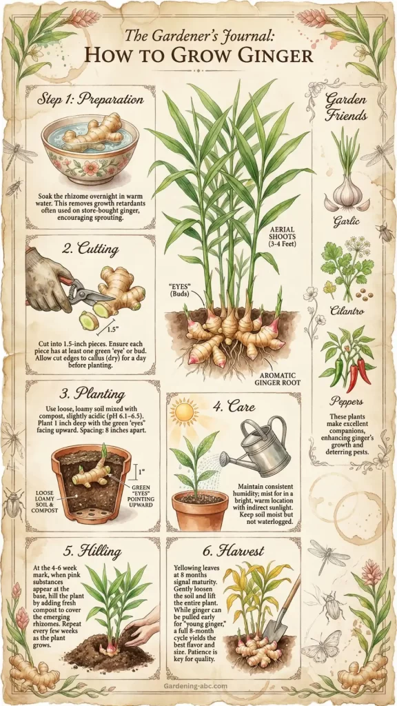 Ginger growing guide a detailed infographic