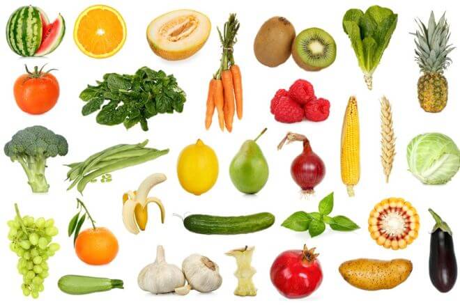different types of crops fruits and vegetables