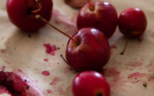 eating crabapples