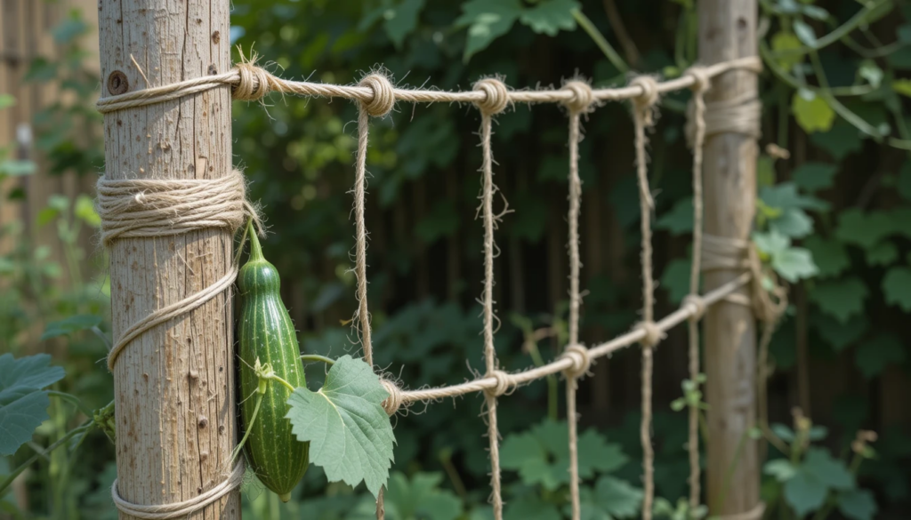 String Trellis for cucumber