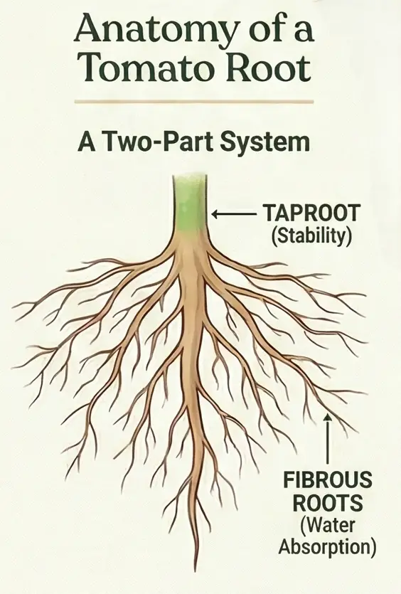 Tomato root system