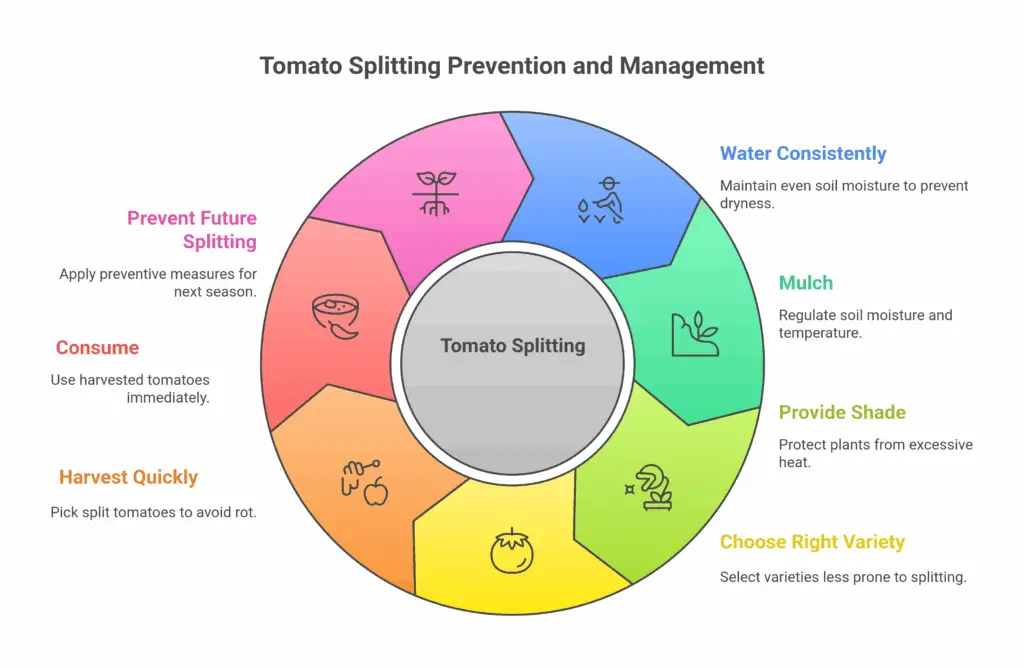 tomato split management