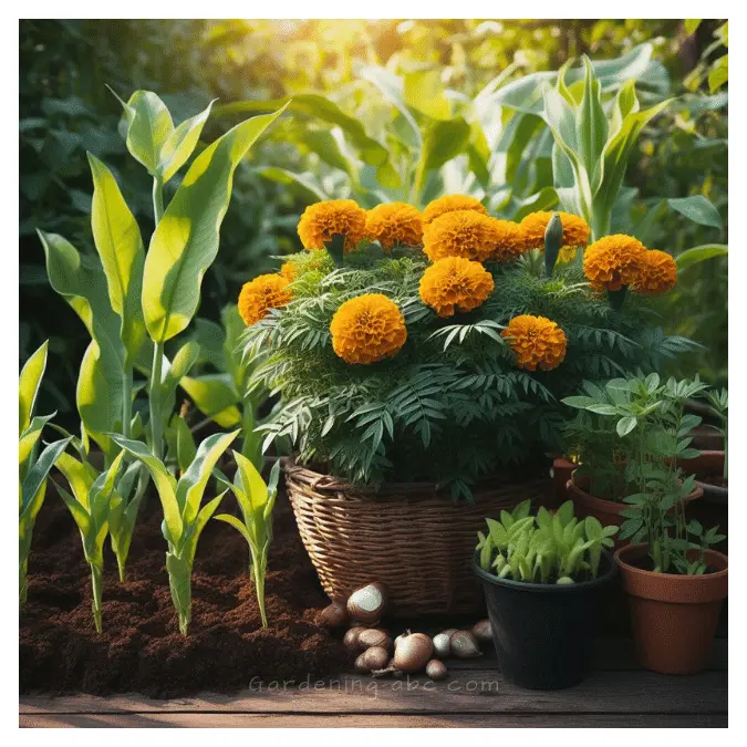 Plant Marigolds With Beans