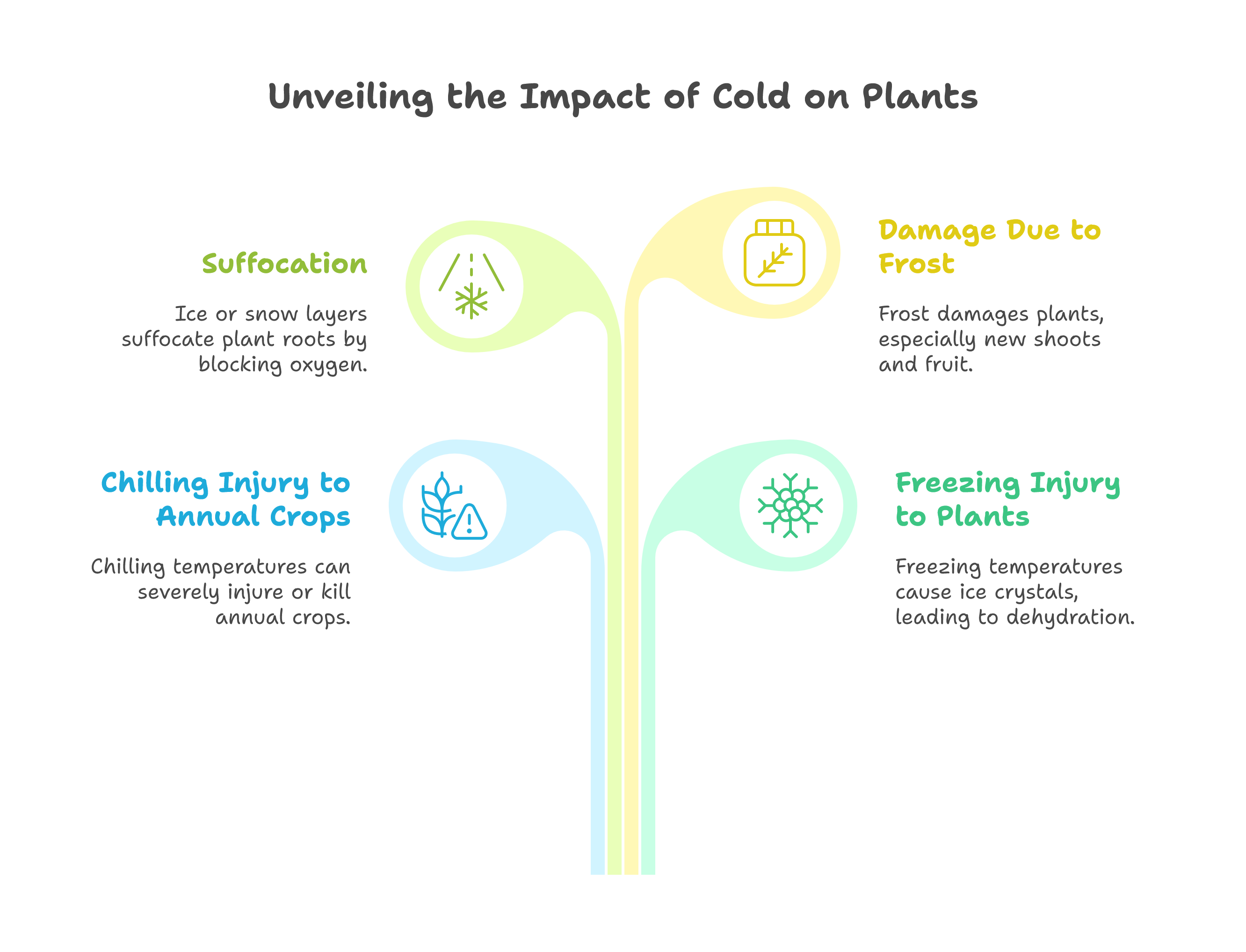 How cold temperature affects plants
