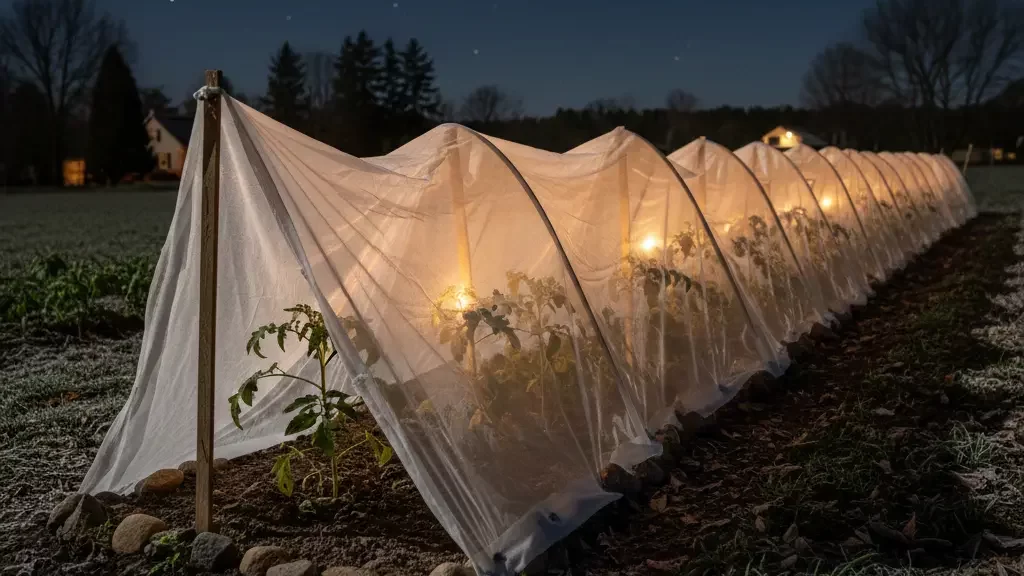 Radient heat protection tomato plats