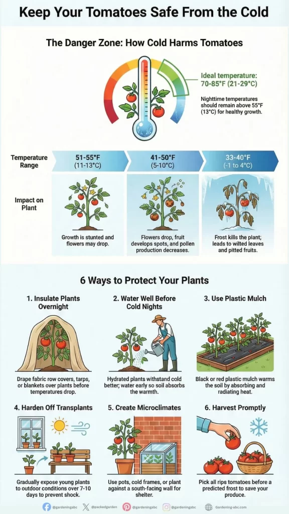 tomato cold protection infographics